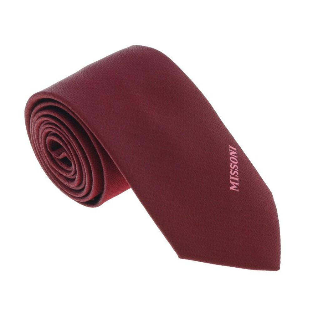 Missoni U5564 Burgundy Chevron 100% Silk Tie